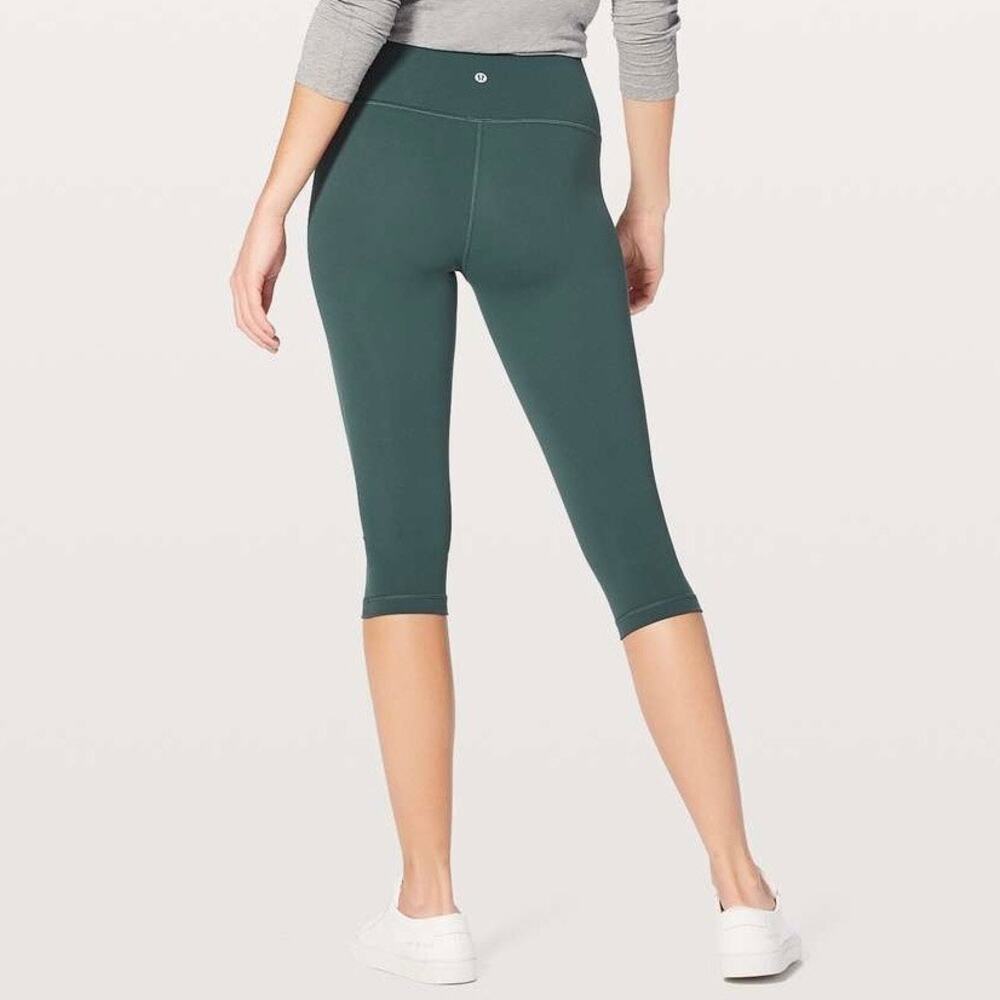 Lululemon Wunder Under Hi-Rise 1/2 Tight 17" Teal Shadow - Size: 10 - Picture 3 of 8